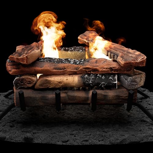 OBOLIS 10 Pcs Ceramic Gas Fireplace Logs