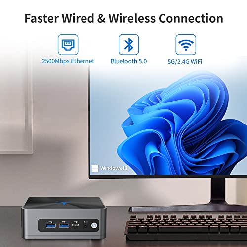 Ylimpc M3 I7 Mini Pc, Intel I7 10810U 10Th Gen 6-Core Processor Up To 4.9Ghz, 16Gb Ram 500Gb Ssd Windows 11 Pro Small Desktop Computer With 2.5Gbps Lan/Bluetooth 5.0/Wifi/Hdmi/Dp/4K Uhd Graphics #TOP3