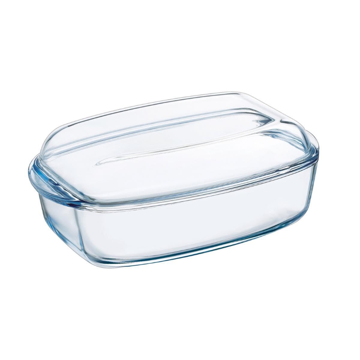 Essential Casseroles Rectangular 6.5L - Versatile Borosilicate Glass Dish for Baking, Roasting, and Serving