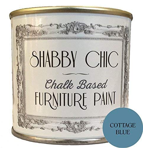 Shabby Chic Pintura para Muebles, Color Azul, Ideal para Crear un Estilo 125 ml