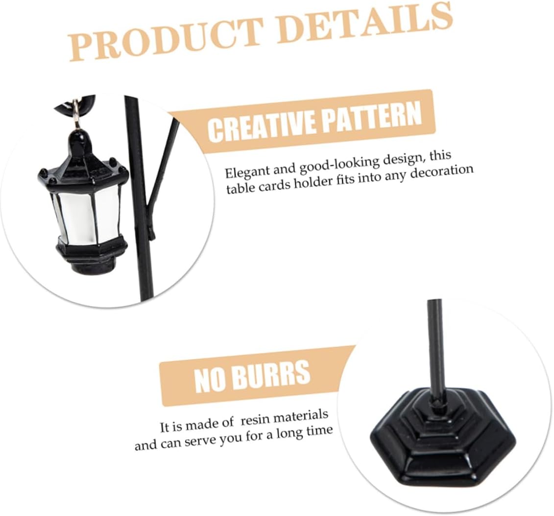 Elegant Metal Street Lamp Photo Holder Stand Place Card Holders Clips Versatile for Wedding Birthday