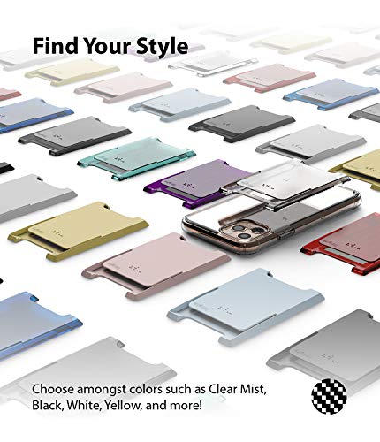 Image of Ringke Polycarbonate Adhesive Stick Wallet Slim Hard Credit Card Sleeve For Smartphones (Black) Wallet Card Holder