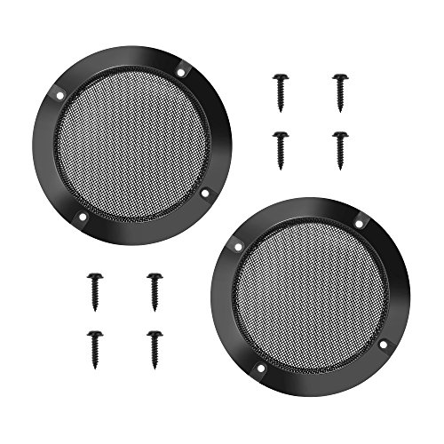 Bluecell 2pcs 3.5inch Mesh Speaker Grill Covers Guard Protector Speaker Decorative Circle