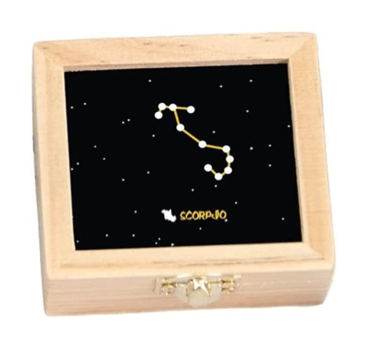 Caja de música Caja De Musica Niña Caja De Música Creativa De Doce Constelaciones Caja De Música Giratoria De Madera para Cumpleaños De Navidad Caja Musical Personalizada(H)