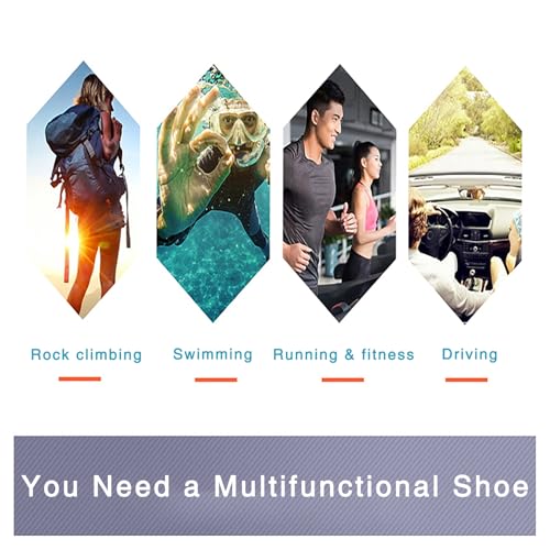 Water Shoes Mens Womens - Quick-Dry Barefoot Swim Beach Pool Wide Shoes Adjustable Aqua Shoe for Hiking Walking Diving Surf Outdoor Water Sports (Black, US Footwear Size System, Adult, Men, Numeric, Wide, 12)4