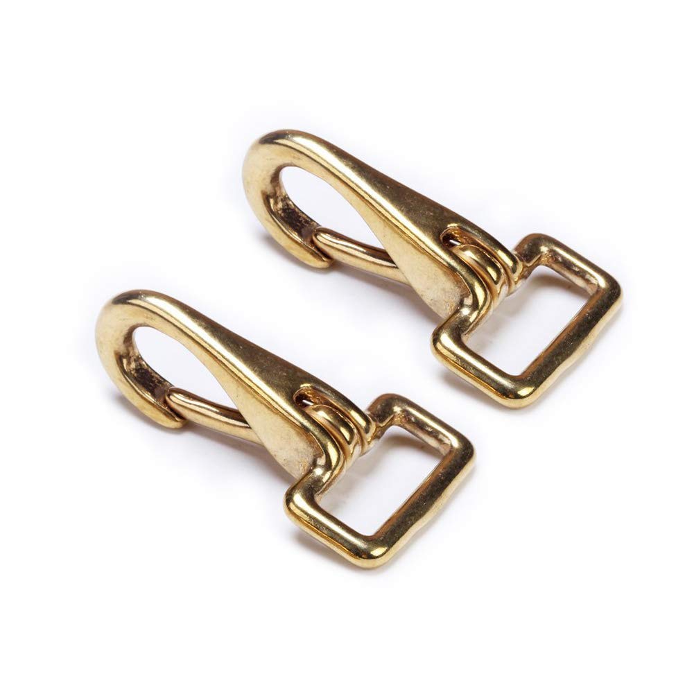 2 Mousquetons Doubles En Laiton – Fermoirs Pivotants Sécurisés Pour Sangles, Sacs, DIY