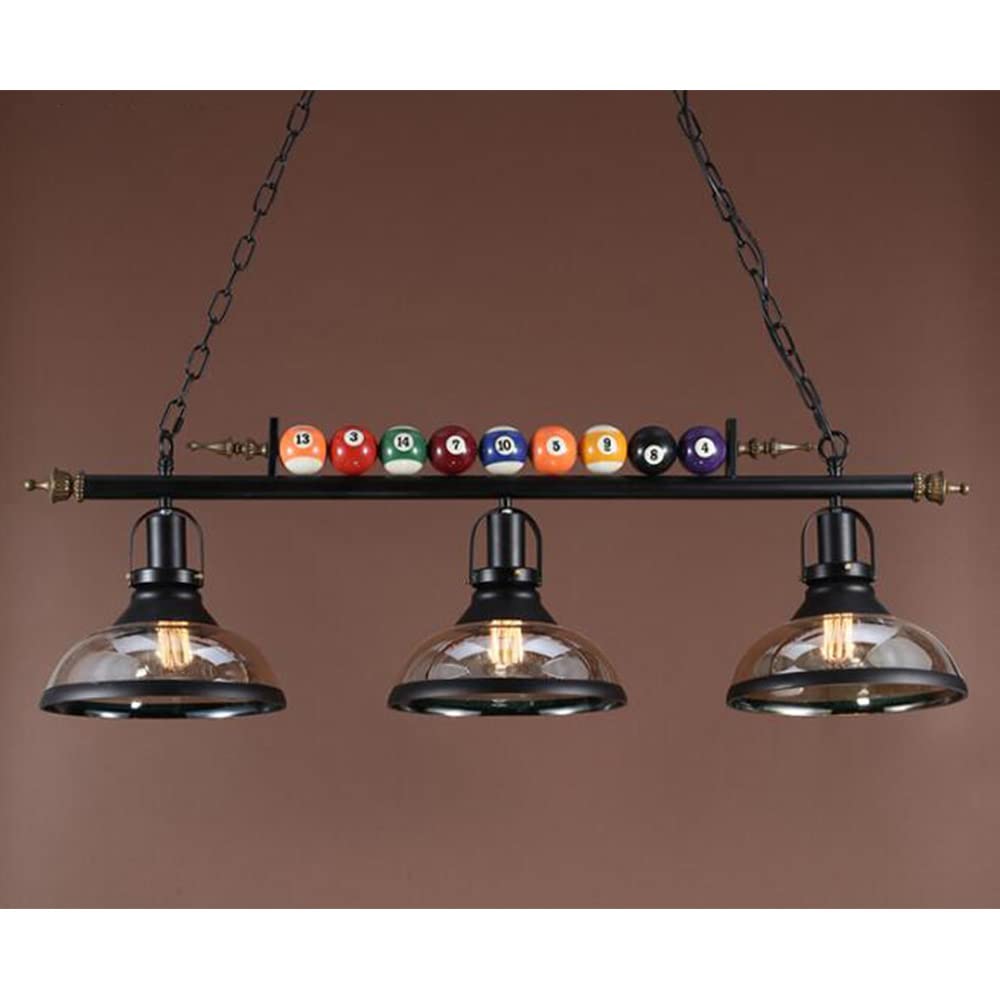 Pendentif Rétro Billard 3 Lustres Industriels E27 Billard Lampe Suspendue Lumière Métal Whited Iron Design Lumière De Suspension Dining Table Décor Plafonnier Éclairage De Plafond Le Noir
