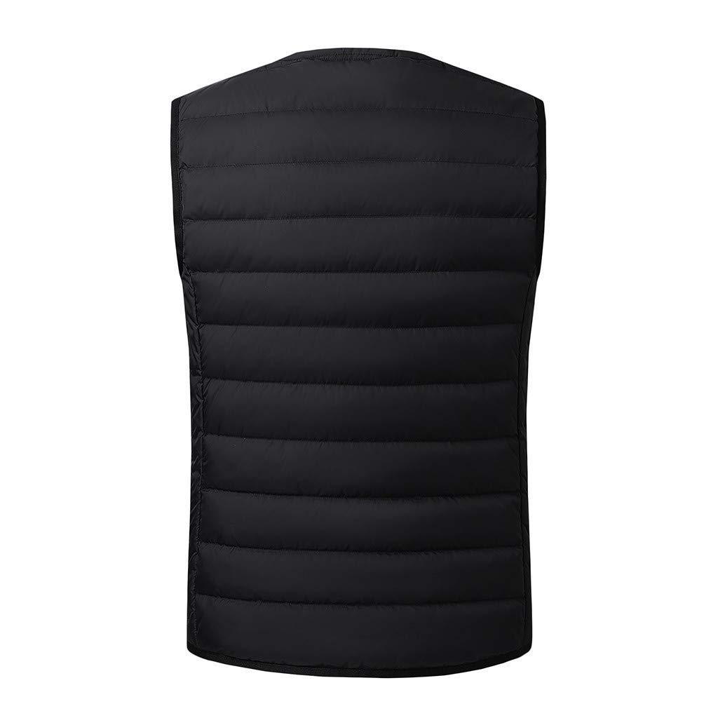 Chaleco calefactable unisex, chaqueta térmica, chaqueta calefactable con carga USB, chaqueta de plumón eléctrica con 8 zonas de calentamiento y 3 niveles de calor, chaqueta de invierno (sin batería