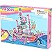 PINXIES Marvelous Mermaid Ship | Build-Your-Own Magical Boat Play Set, Kids 3D Puzzle Toy - STEM Girl Toys Ages 6-7 and Up