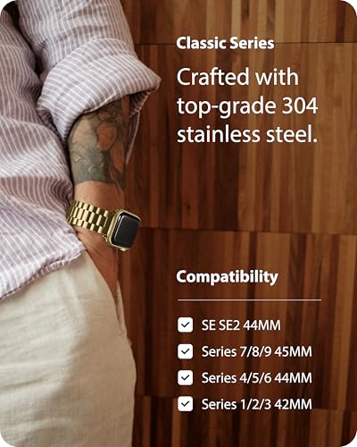 Image of Fullmosa Metal Band with Case for Apple Watch 45 /44 /42mm