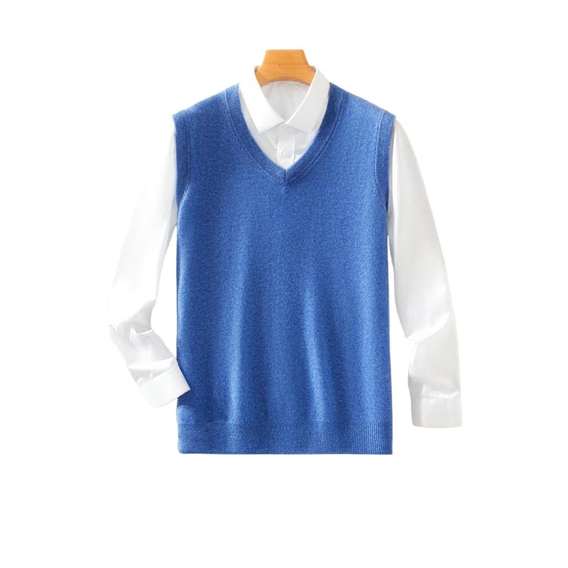 Pull ample sans manches col en V homme en maille texturée premium - 4