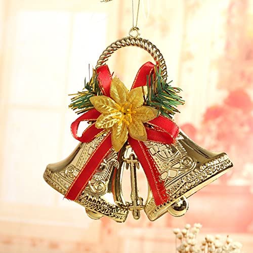 WorldCare® 1Pre Christmas Ornament Christmas Tree Pendant Golden Bells Christmas Tree Pendant Wreath Accessory Pendant