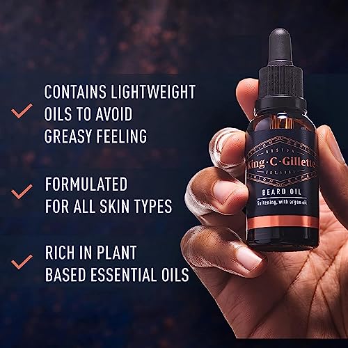 King C. Gillette Beard Oil, Infused with Argan, Jojoba, Avocado