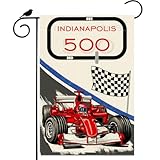 ZAEW Race Car Garden Flag 12x18 Inch Double Sided Small Mini Yard Flag Outdoor Outside Holiday Party Decorations