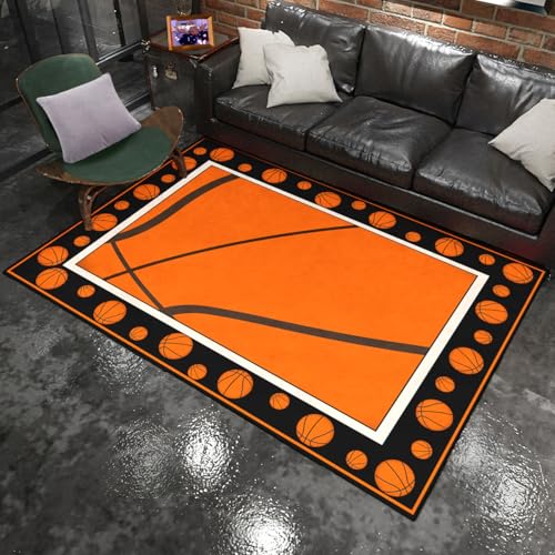 Basketball Rug for Bedroom - Basketball Rug Sports Carpet Rugs, 3'×5'