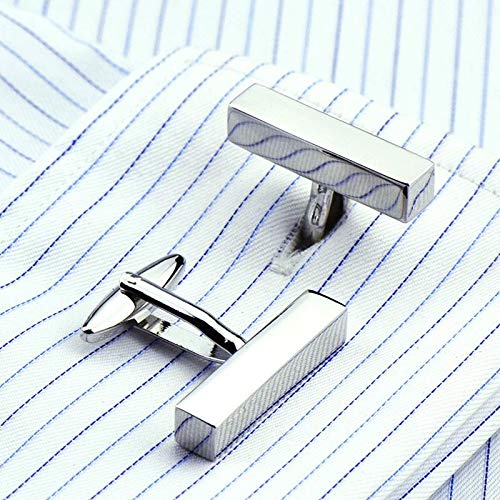 Image of S&W Wedding Cufflinks for Men Cuffs with Gift Box Business for Tuxedo Shirt