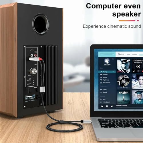 Image of Verilux 10FT /3M 3.5mm to Dual 6.35m Aux Cable for Speakers, Dual 6.35mm 1 /4 inch Male to 3.5mm 1 /8 inch Male Aux Cable, TRS Bidirectional Stereo Audio Cable Jack for Guitar, Home Theater Devices, Speaker