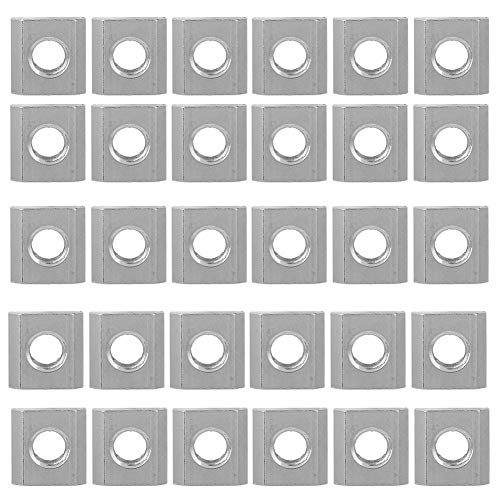 Tuerca con Ranura en T, 30 Piezas Juego de Tuercas con Ranura en T de la Serie 30, Sujetadores de Bloque de Tuerca Deslizante Roscada en T con Perfil de Aluminio(M8)