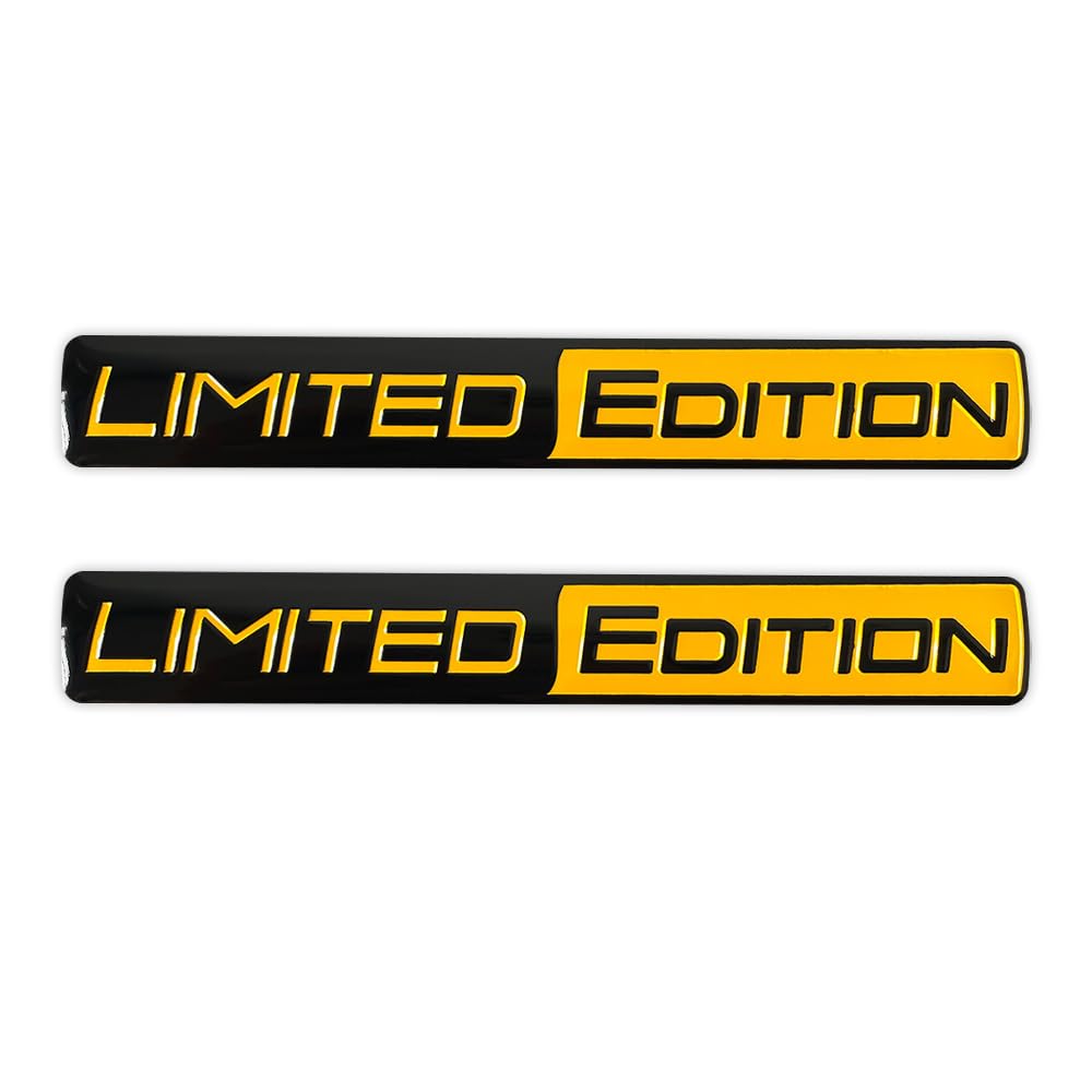 WENINETIES 2PCS Metal 3D Car Body Badges Sticker for Nissan Qashqai J10 J11, Trunk Fender Emblem Decal Accessorie,Emblem Logo Sticker Decoration Sticker,Black-Yellow