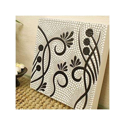 Amazon.co.jp: ES-STYLE バリ絵画 ドットアート30×30 S アートパネル