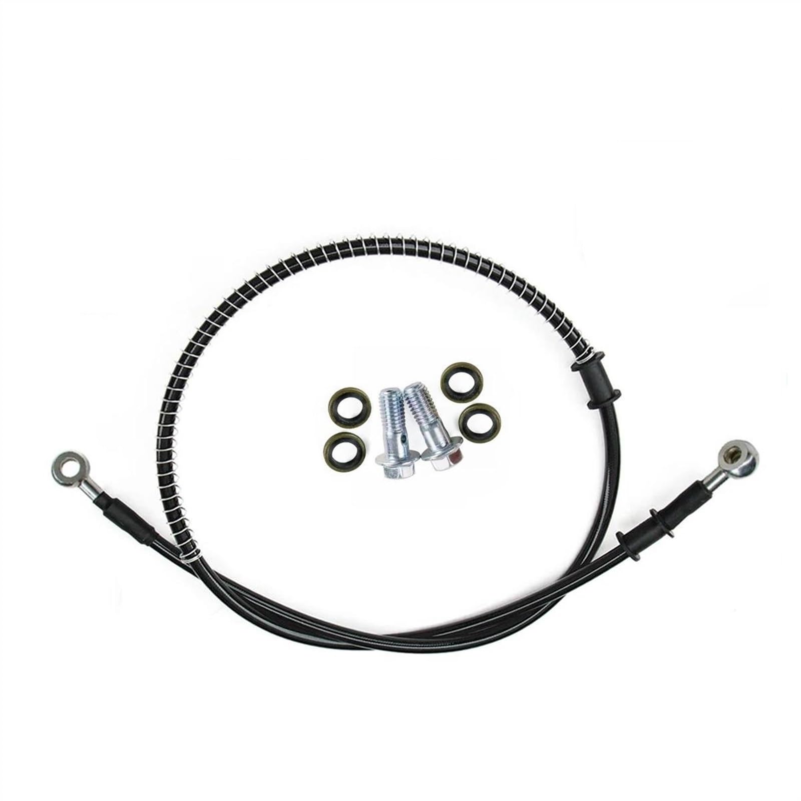 Ksxzw One Color Motorbike Part 400Mm/40Cm-2300Mm/230Cm M8 28°-28° Motorcycle Braided Steel Hydraulic Brake Line Clutch Oil Hose Tube Pipe(800Mm)