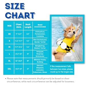 Dog Life Jacket with Cute Bee Design, Extra Chin Support, Reflective Accents and Strong Rescue Handle with Safety Leash Attachment Dog Life Jacket with Cute Bee Design, Extra Chin Support, Reflective Accents and Strong Rescue Handle with Safety Leash Attachment