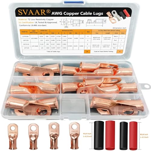 SVAAR 20pcs Battery Cable Ends Kit