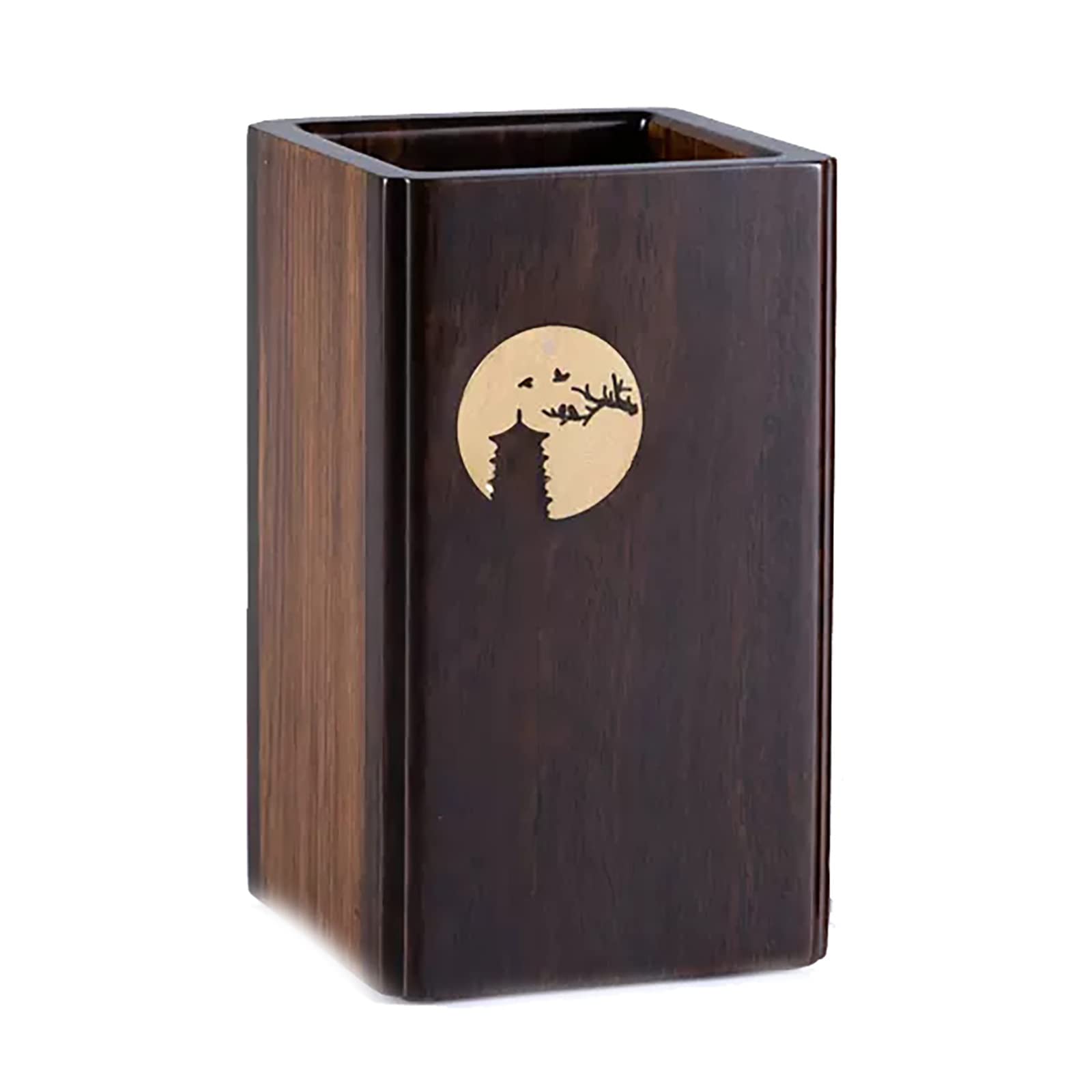 DUMRALBQE Wooden Pencil Pot Wooden Pen Holder Boss Office Minimalist Bucket for Home Office