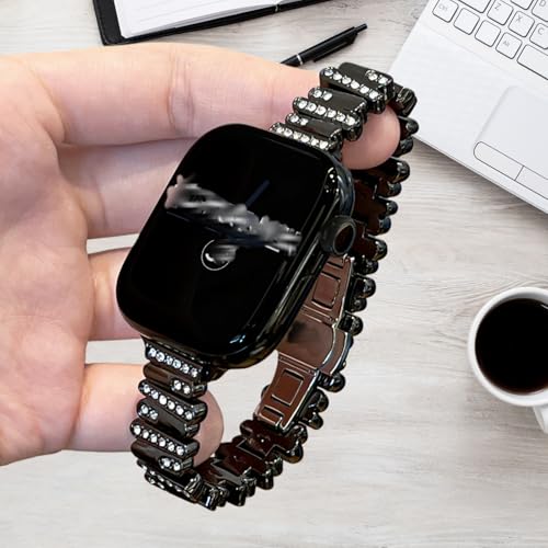 Correa para reloj con diseño irregular y diamantes miniatura 1