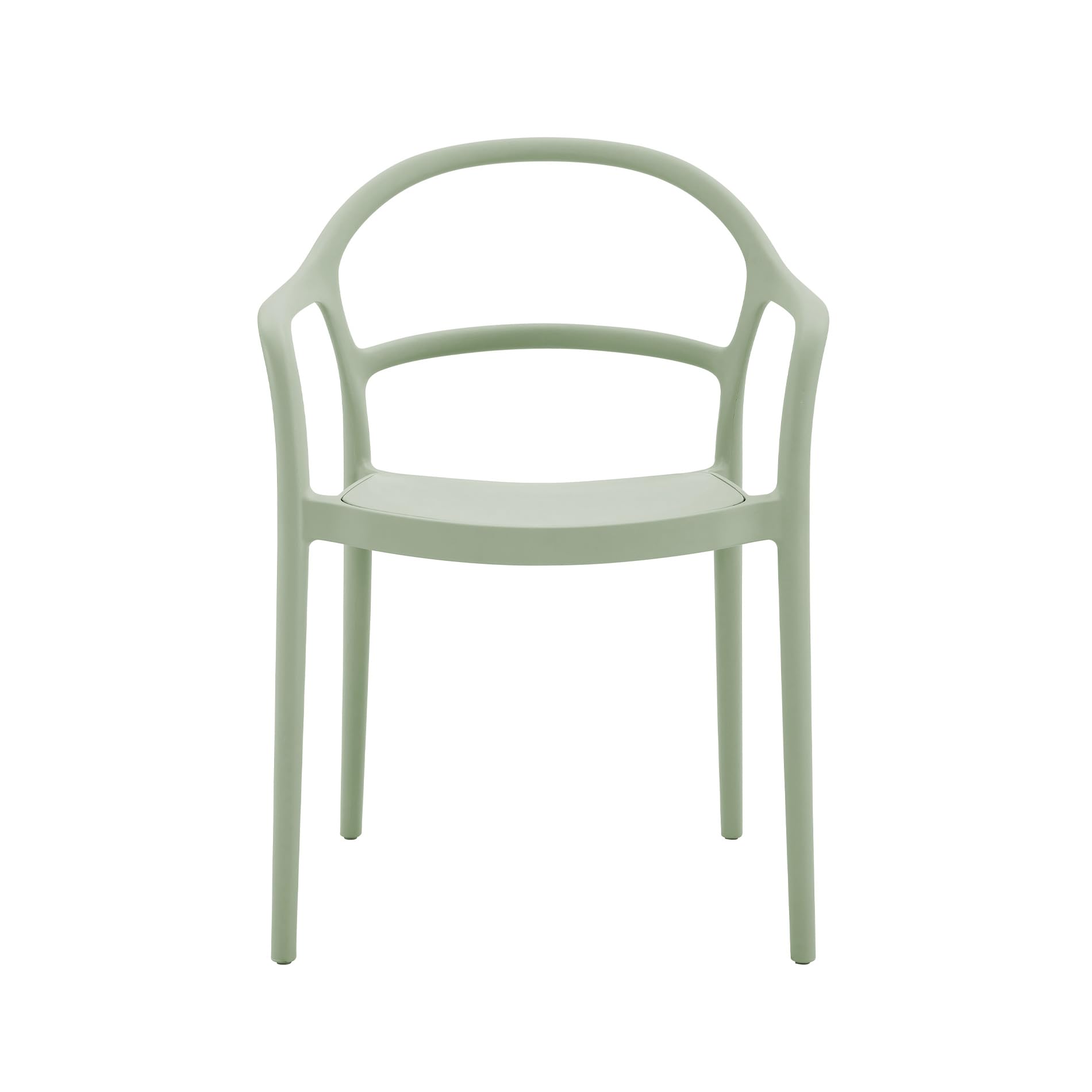 Rebecca Mobili Sedia Impilabile, Sedia da Giardino, Verde Chiaro, Polipropilene, Salvaspazio, Design Moderno, per Casa Esterno - Misure HxLxP: 81 x 57 x 51,5 cm - Art. RE7193V2