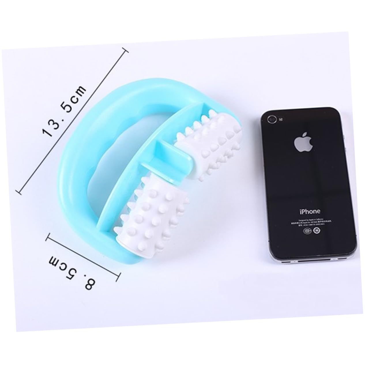 BUTIFULSIC Round Handle Manual Roller Massager Massager 2 Wheels Part Massage Tool