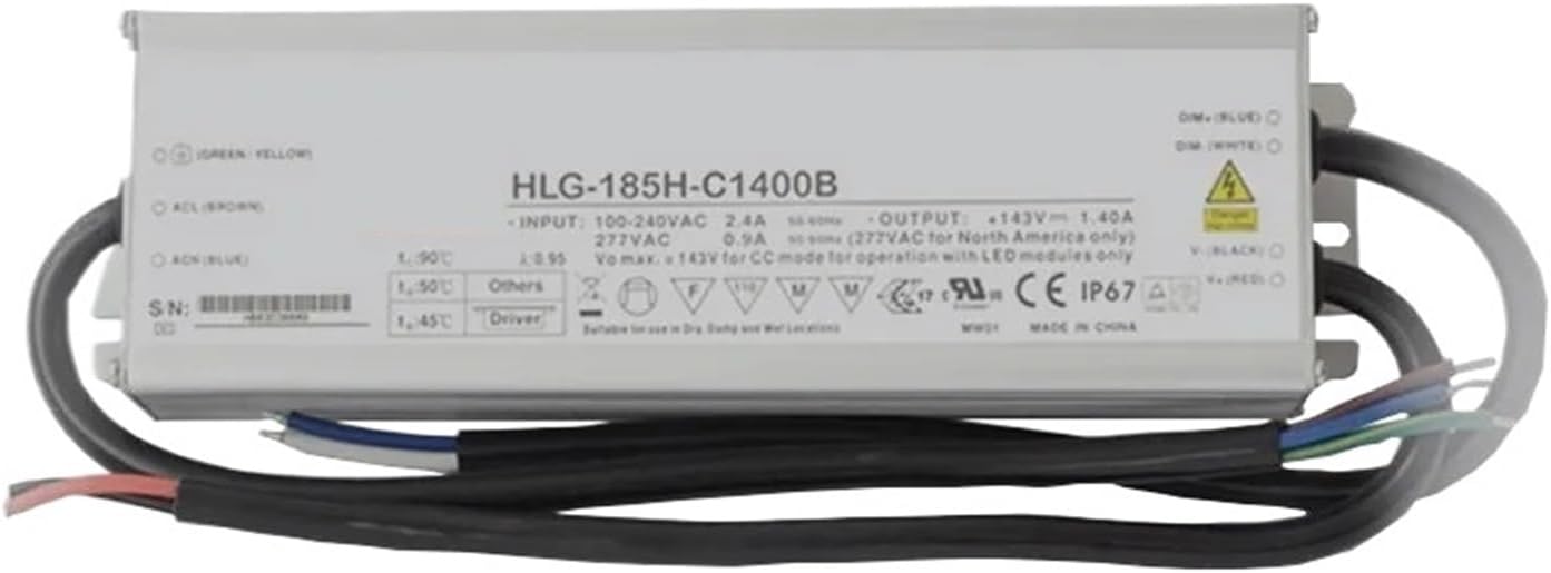 Model: H-LG-185H-C 24V-54V Built-in Active PF Function LED Driver