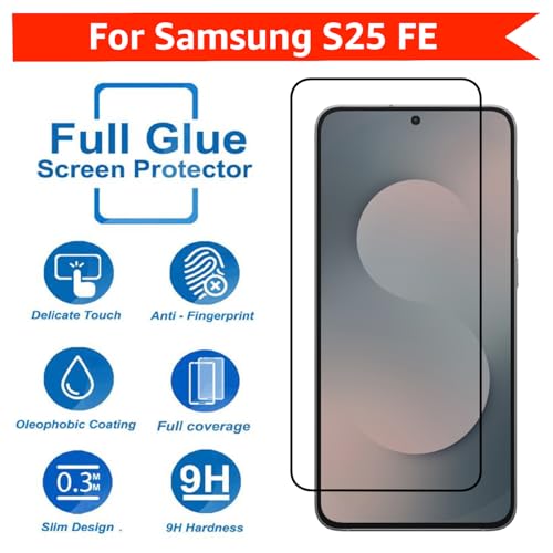 Image of POPIO Military-Grade Gorilla Tempered Glass For Samsung Galaxy S25 FE | 9H Hardness, Edge-to-Edge, Bubble-Free