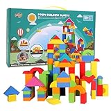 Pleykele Soft Building Blocks for Toddlers 2-4, 94PCS Foam Stacking Blocks, Bath Toys for Kids, Preschool Learning STEM Toys & Gifts for Boys & Girls 18+ Months