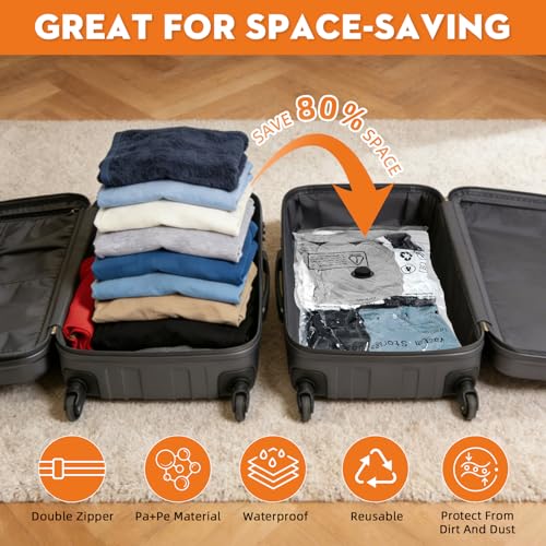 Bolsas de almacenamiento al vacío para ahorrar un 80% de espacio en tu armario 3