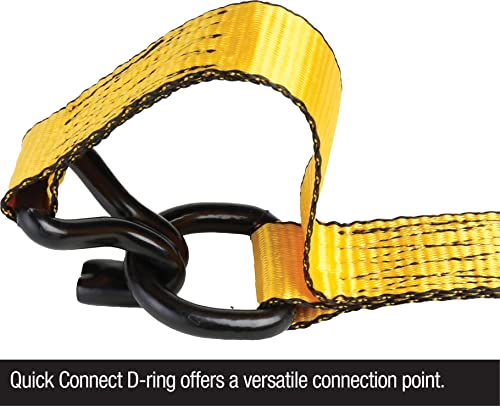 Dewalt Dxbc50002 Black/Yellow 1.5" X 16' Ratchet Tie Down Straps - Heavy-Duty Cargo Hauling (5000 Lb Break Strength), 2 Pack #TOP4