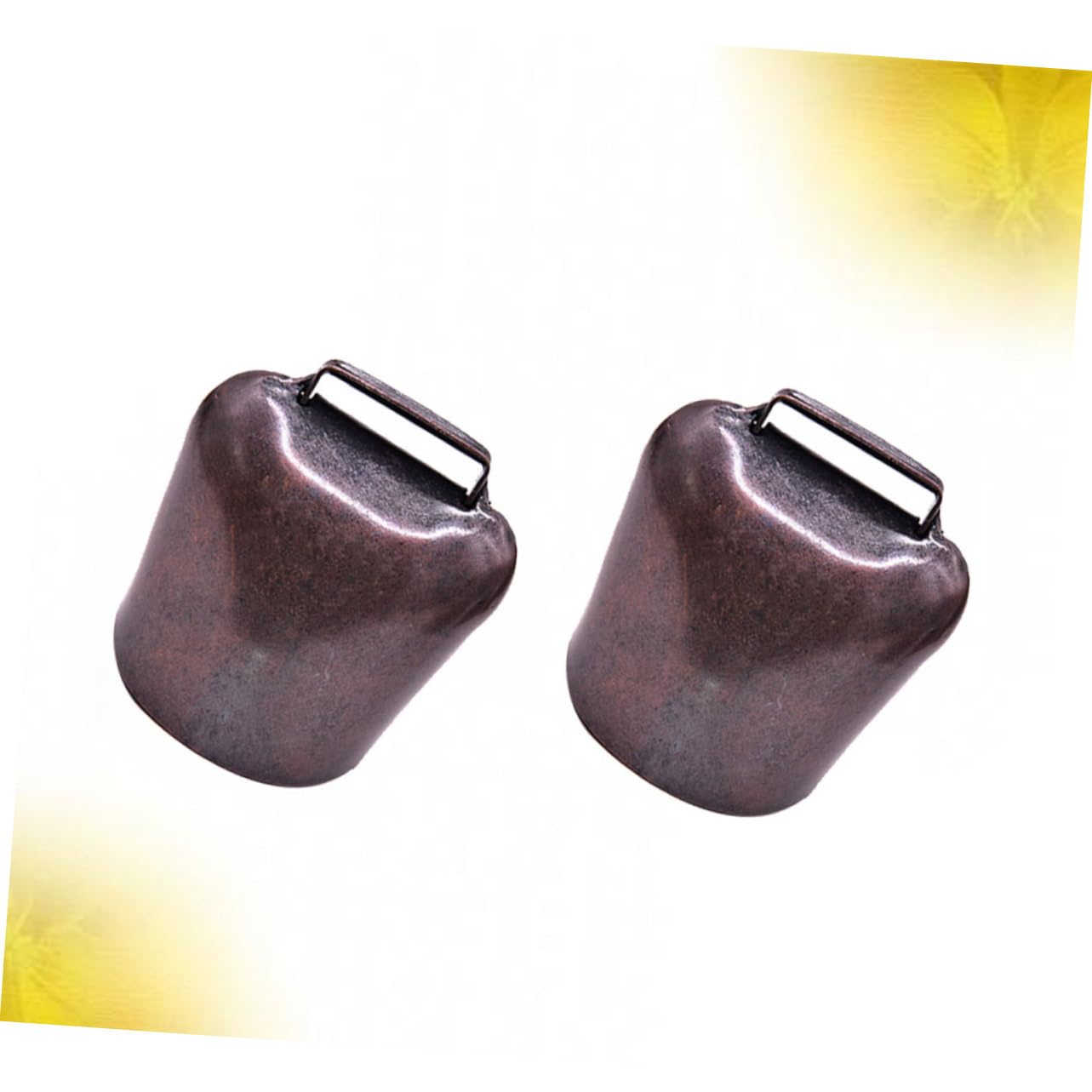 ARTIBETTER 2Pcs Thicken Small Bells Pendant for Farming Animals Durable Hanging Decor for Sheep Horse Cow Crisp Sound Alarm Accessories Red Bronze Style