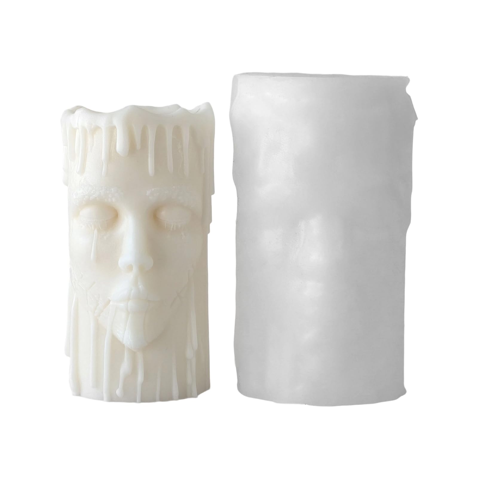 Tsophreniq Artistic Face Shaped Silicone Ideal for and Plasters Sculptures Abstract Art Face Jar