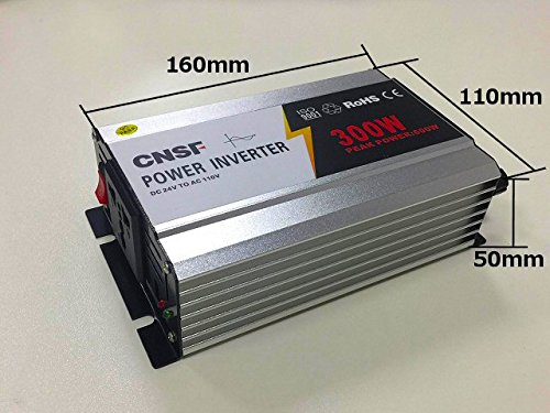 Amazon | 純粋正弦波インバーター 直流DC24v⇒交流AC100v/定格300w