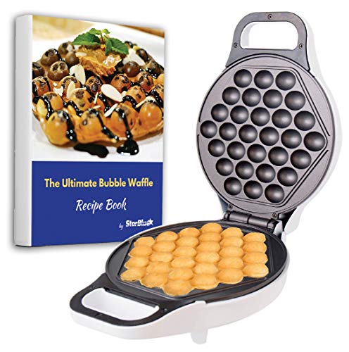 Hong Kong Egg Waffle Maker with BONUS recipe e-book - Make Hong Kong Style Bubble Egg Waffle in 5 minutes AC 110V, 50/60Hz 640W by StarBlue - Used condition - CA$38.70