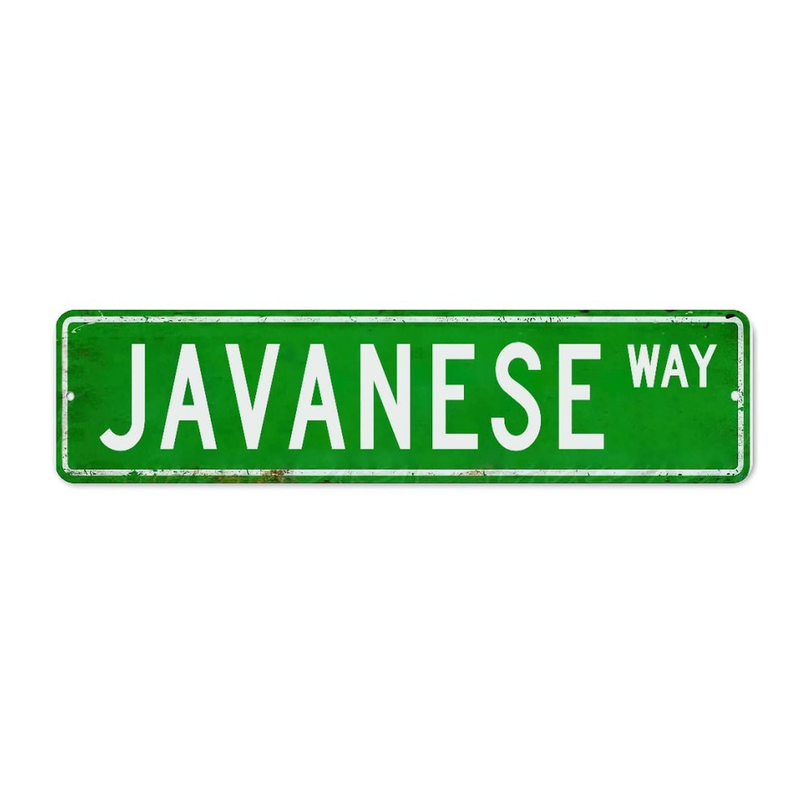 Plaque de rue javanaise métal facile à monter mur vide