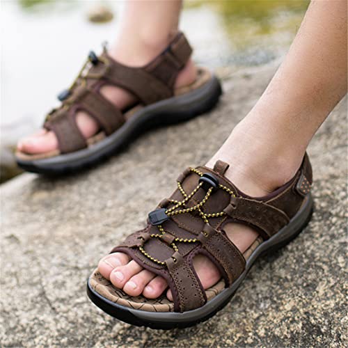 Outdoor Summer Sandals Men Leather Beach Sandals Hiking Shoes3
