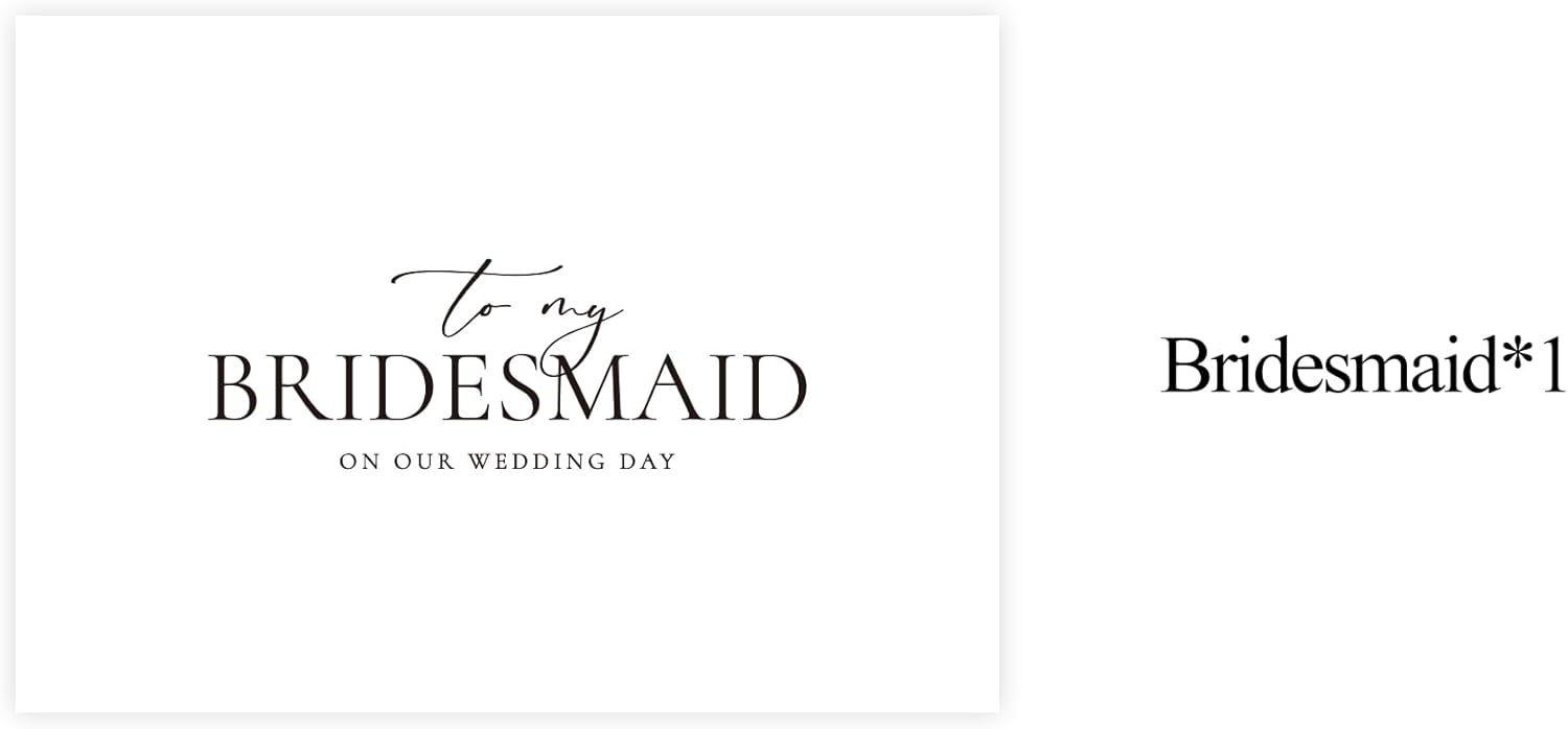 LADY&HOME To My Bridesmaid On My Wedding Day Card,Bridesmaid Thank You Card Wedding Day Bridesmaid Proposal (Black Foil,Bridesmaid) - Image 2