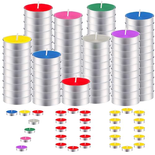 MTLEE 700 Pack Unscented Tealight Candles, 3H Burn Time, Multicolor, Modern Style, All Seasons, 700 Count, Unisex, Solid Pattern, Classic Theme, Emergency & Meditation Use