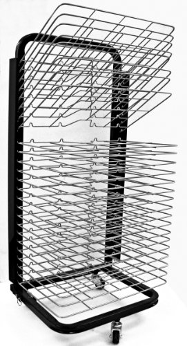 Image of INOVART Mobile Art Drying Rack with Flip Shelves