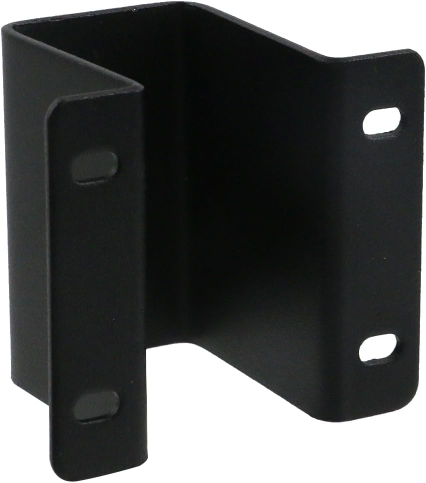 4Pcs Square Tube Strap Clamps Pipe Strap, Metal U Clamp Bracket for Mounting(Black)