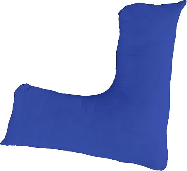 Sleep&Snuggle V Shaped Pillow Case Cover- Orthopaedic Nursing Maternity Pillow Case - Neck support for comfort and Soft Pillowcase (Blue)