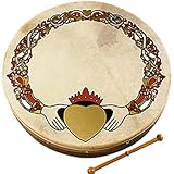 12' Bodhran Irlandés Cruz Claddagh