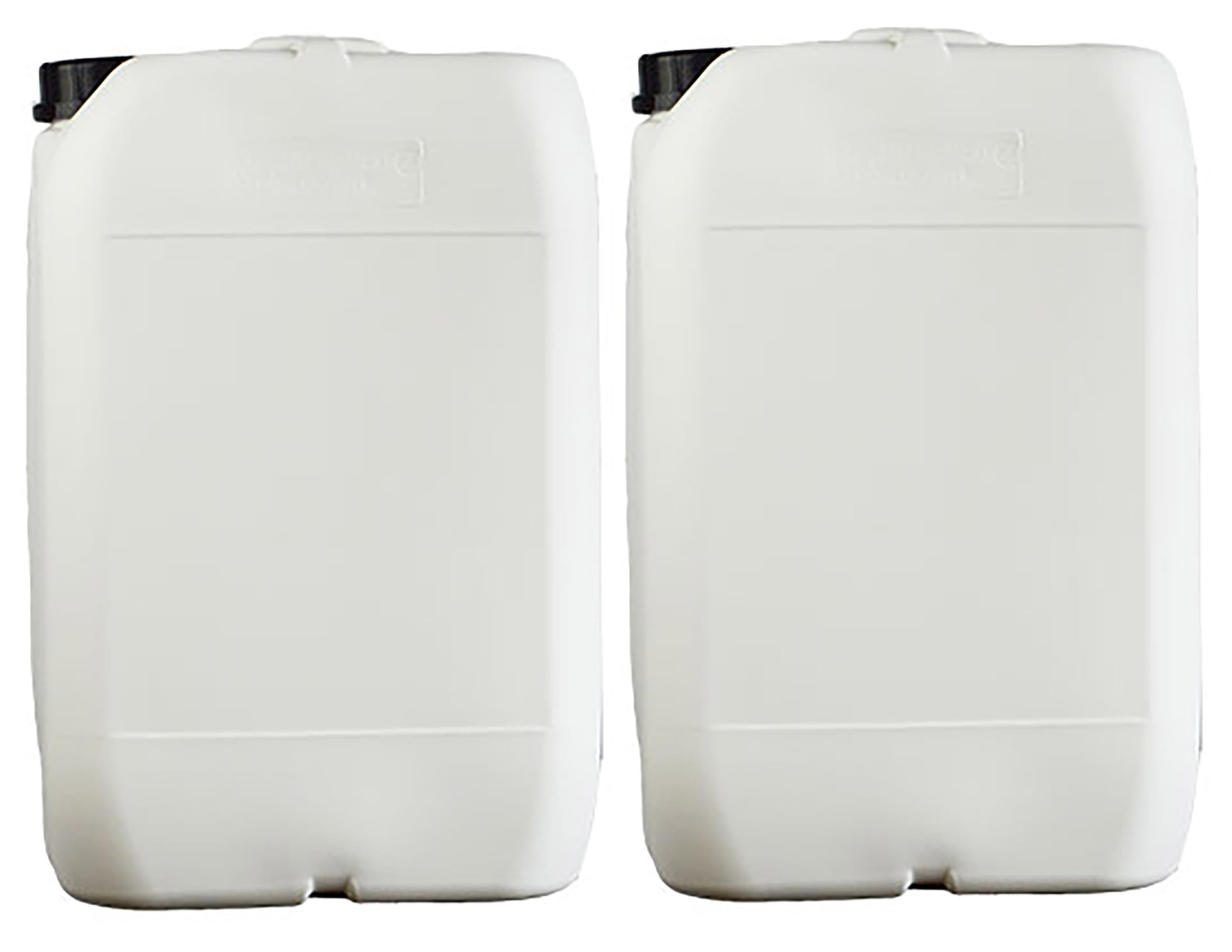 ITP Packaging Plastic Water Storage Containers 20 Litre, Set of 2, Tamper Evident Lids, ideal for Camping, Caravanning, Boating, Water Storage & Transportation (White)
