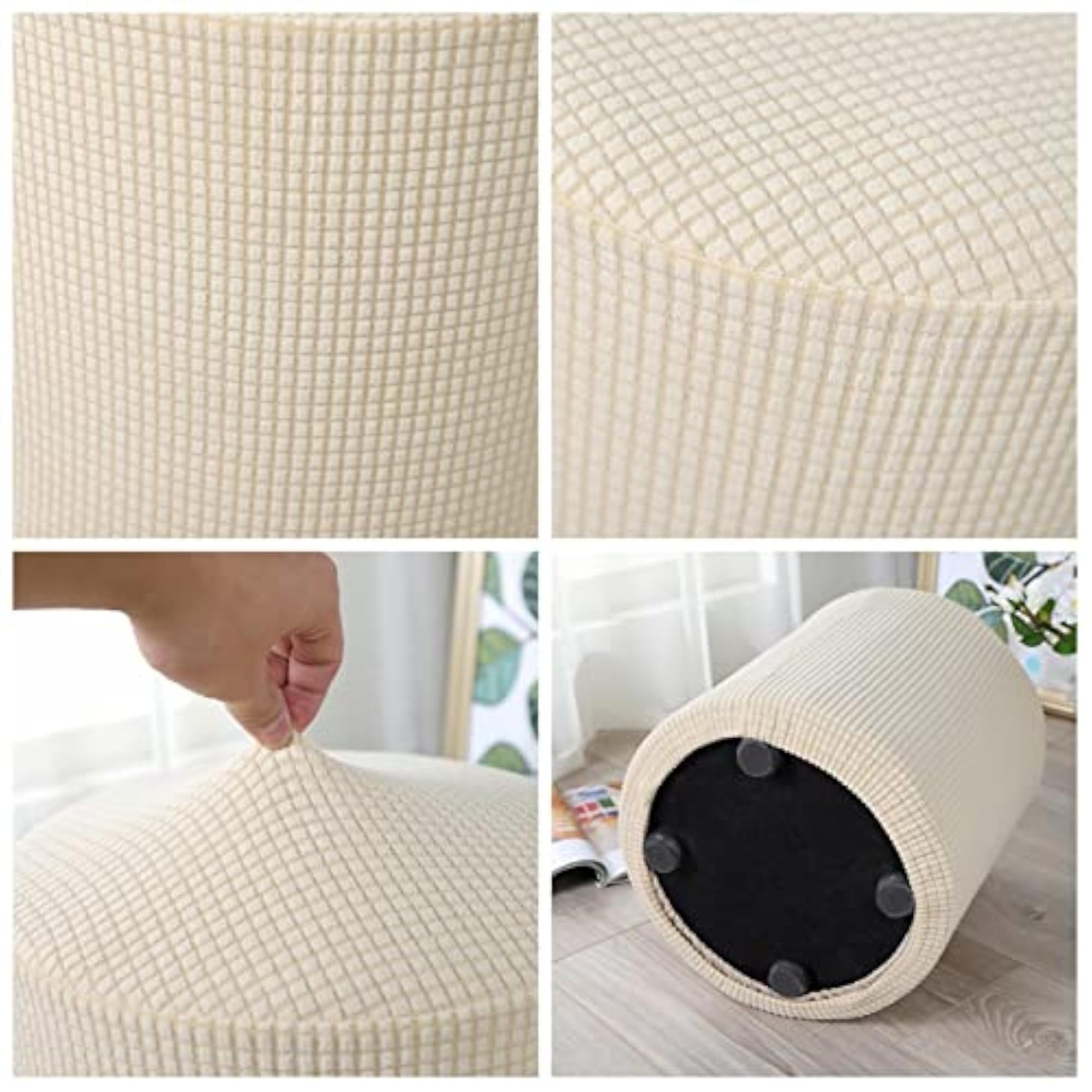 LR Decor Ottoman Slipcover Footstool Protector Covers